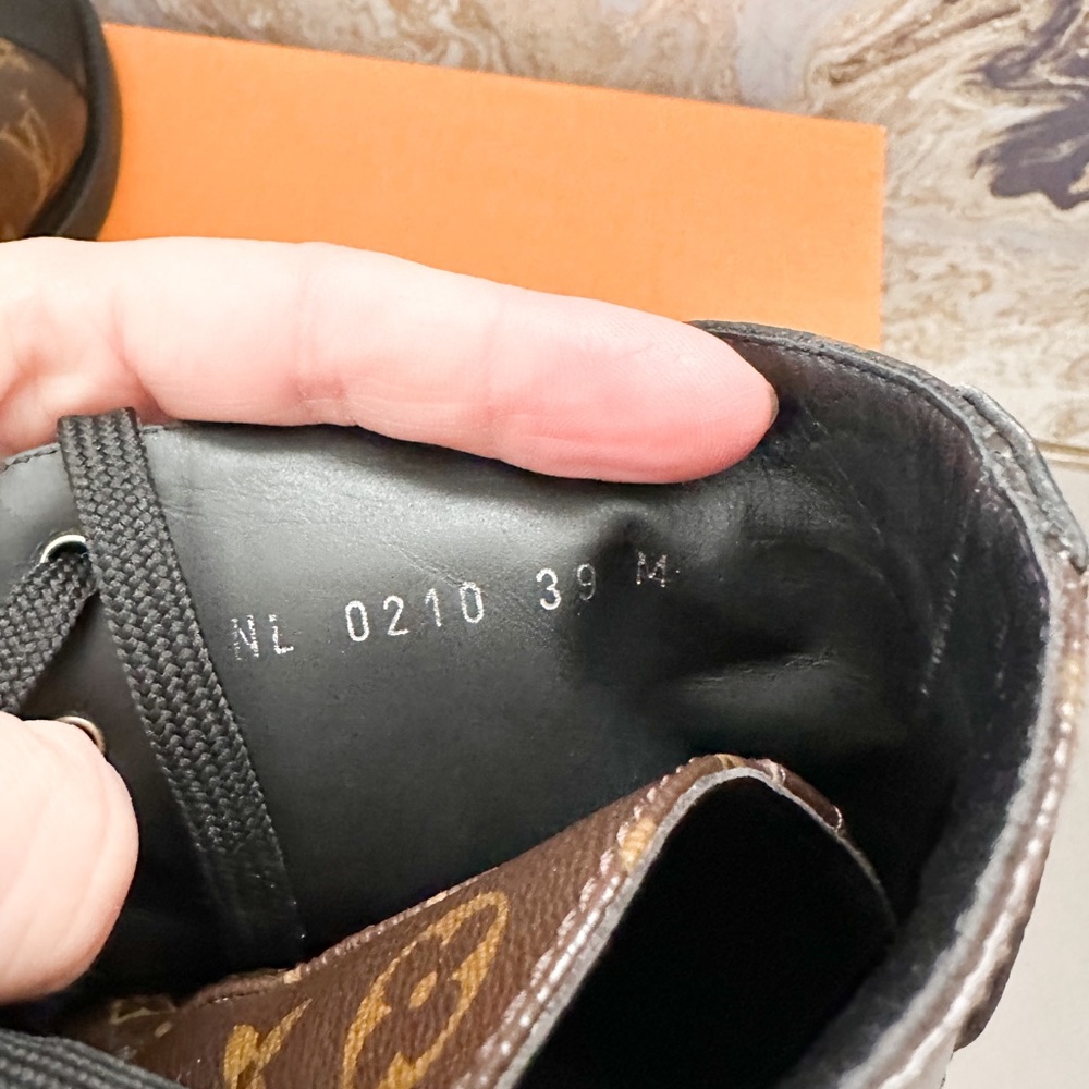 Louis Vuitton Monogram Wonderland Twist Flat Ranger Combat Boots - Picture 8 of 11